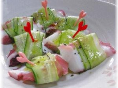 エスニック風たこの和風カルパッチョ